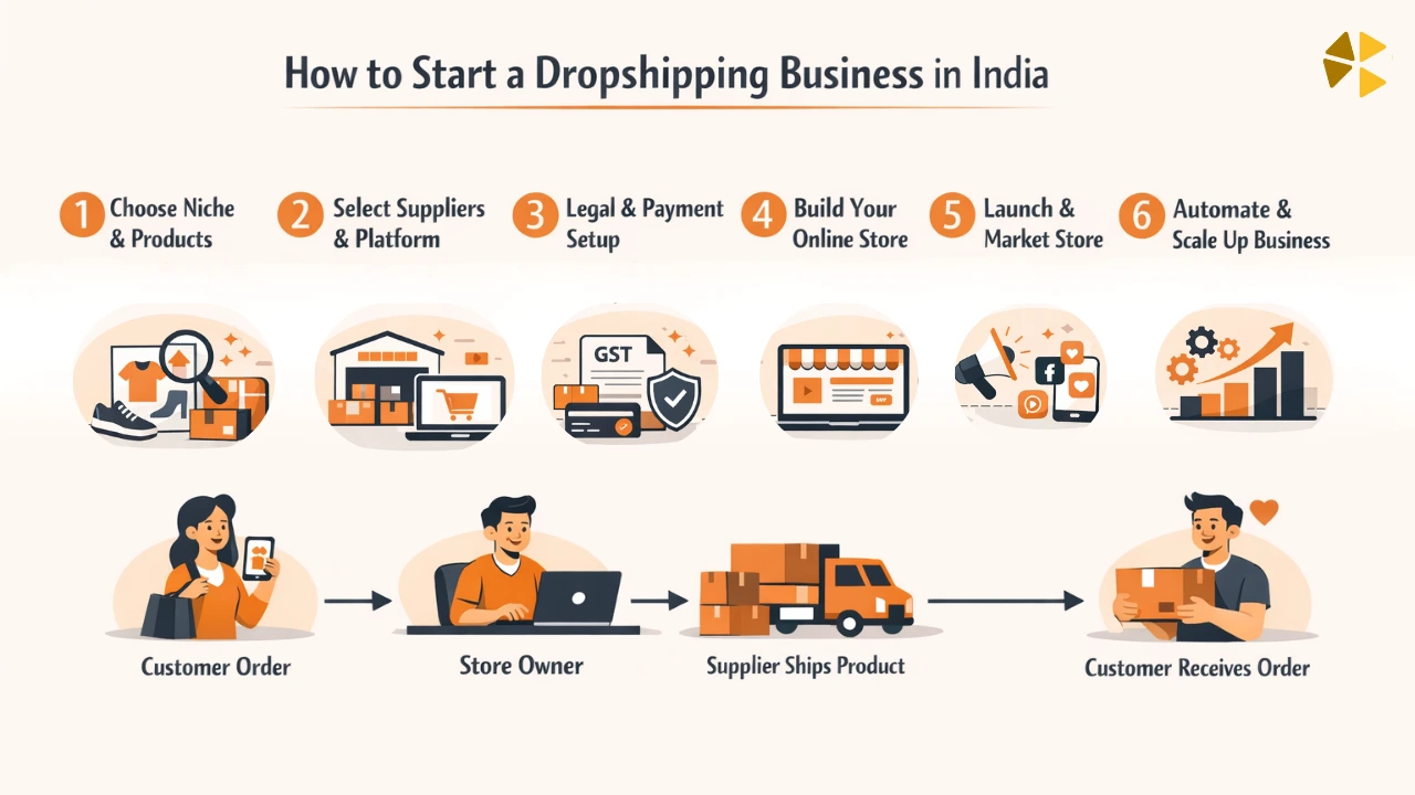 You are currently viewing How to Start Dropshipping Business in India 2026 (Mistake to Avoid)
