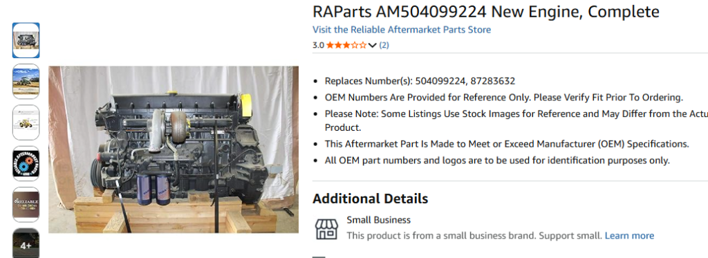 RAParts AM504099224 New Engine