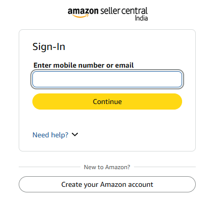 Create Amazon Seller Account