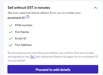 Requirements to Start Selling on Meesho Without GST