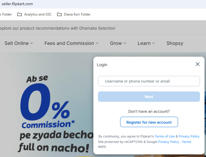 Flipkart Login Detail