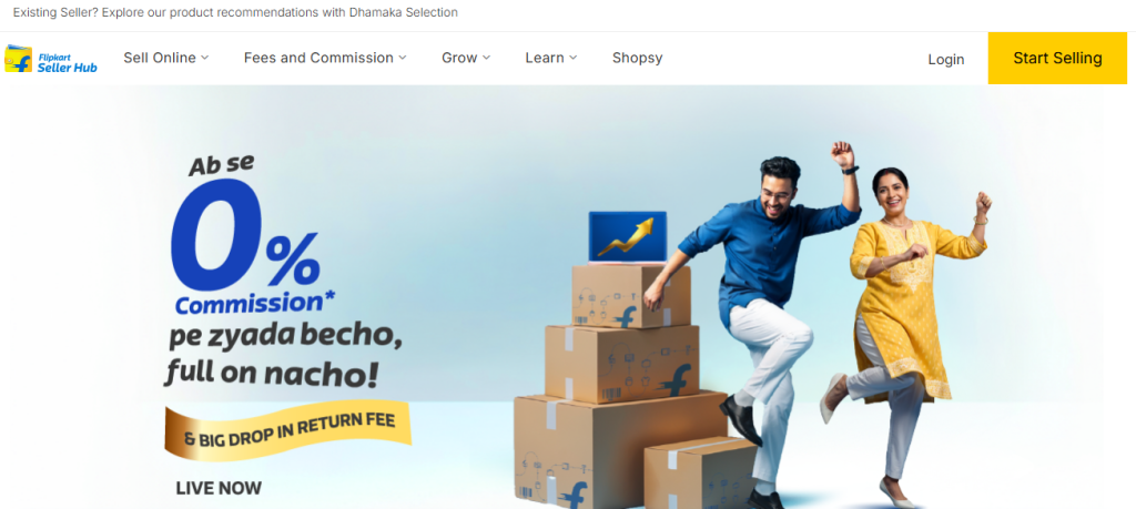 Go to the official website https://seller.flipkart.com/